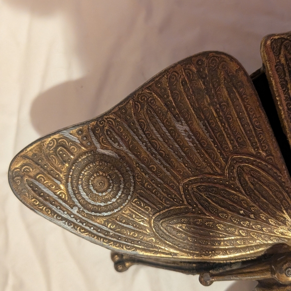 Vintage Brass Butterfly Trinket Box - Picture 4 of 7